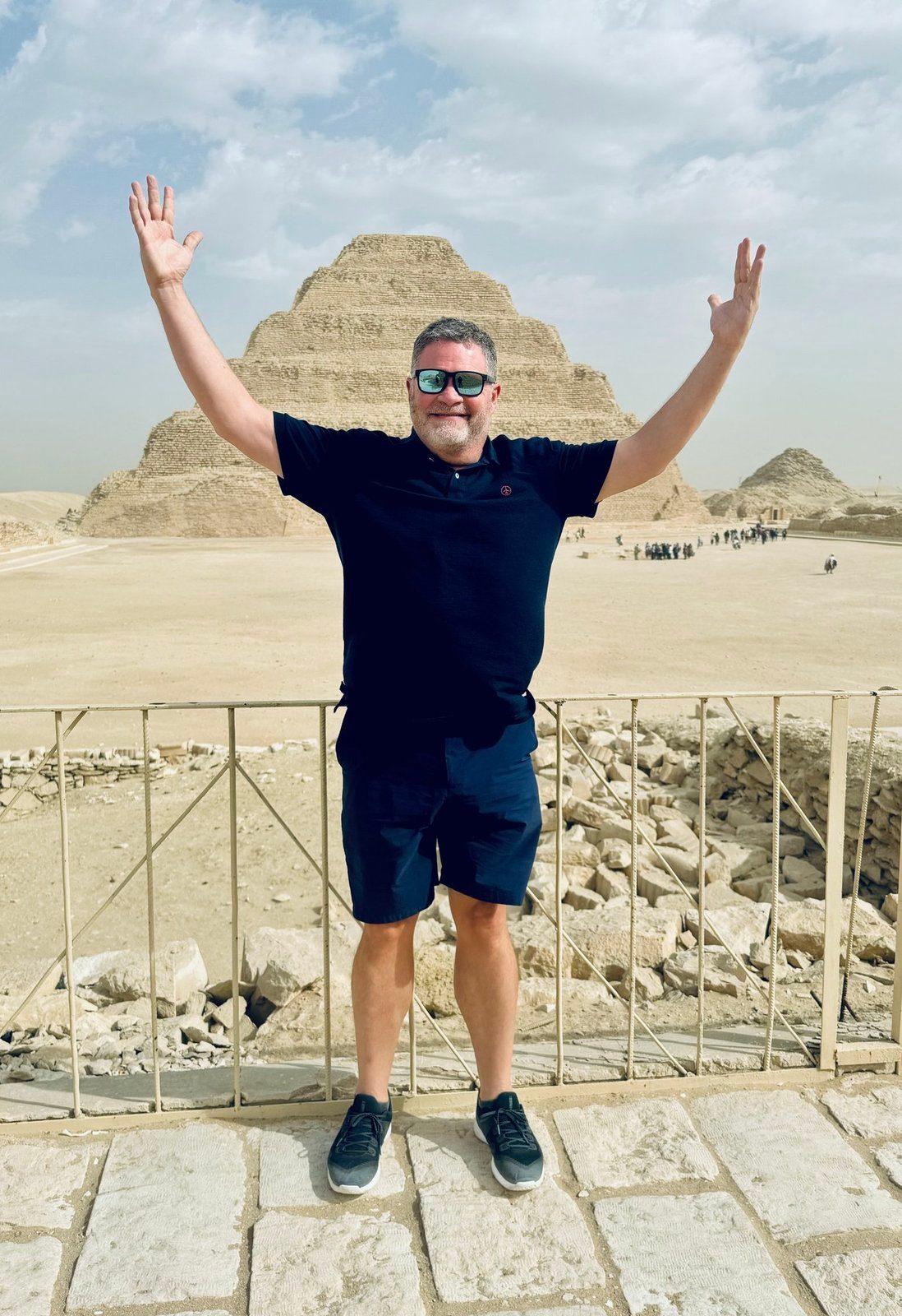 Darrell Seale at the Step Pyramid of Djoser, Saqqara, Egypt